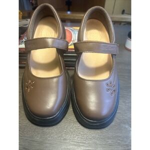 Mt Emey Womens Brown Mary Janes MJs Strappy Shoes Orthopedic Comfort Size 8.5 D
